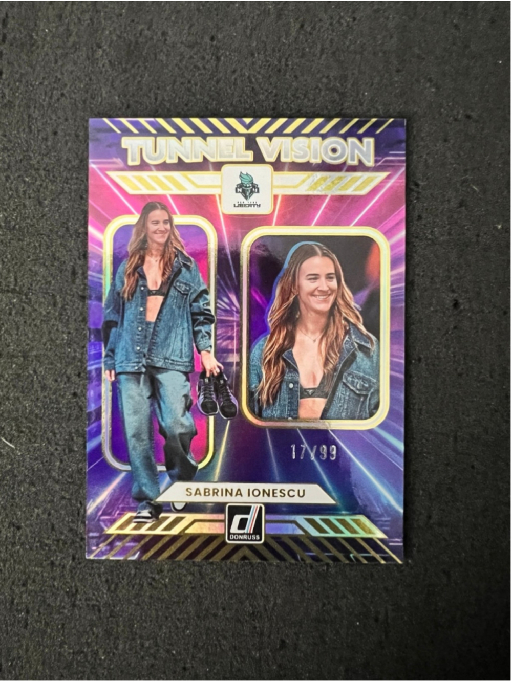 Sabrina Ionescu - 2025 Panini Donruss WNBA - Tunnel Vision Holo Laser #17/99